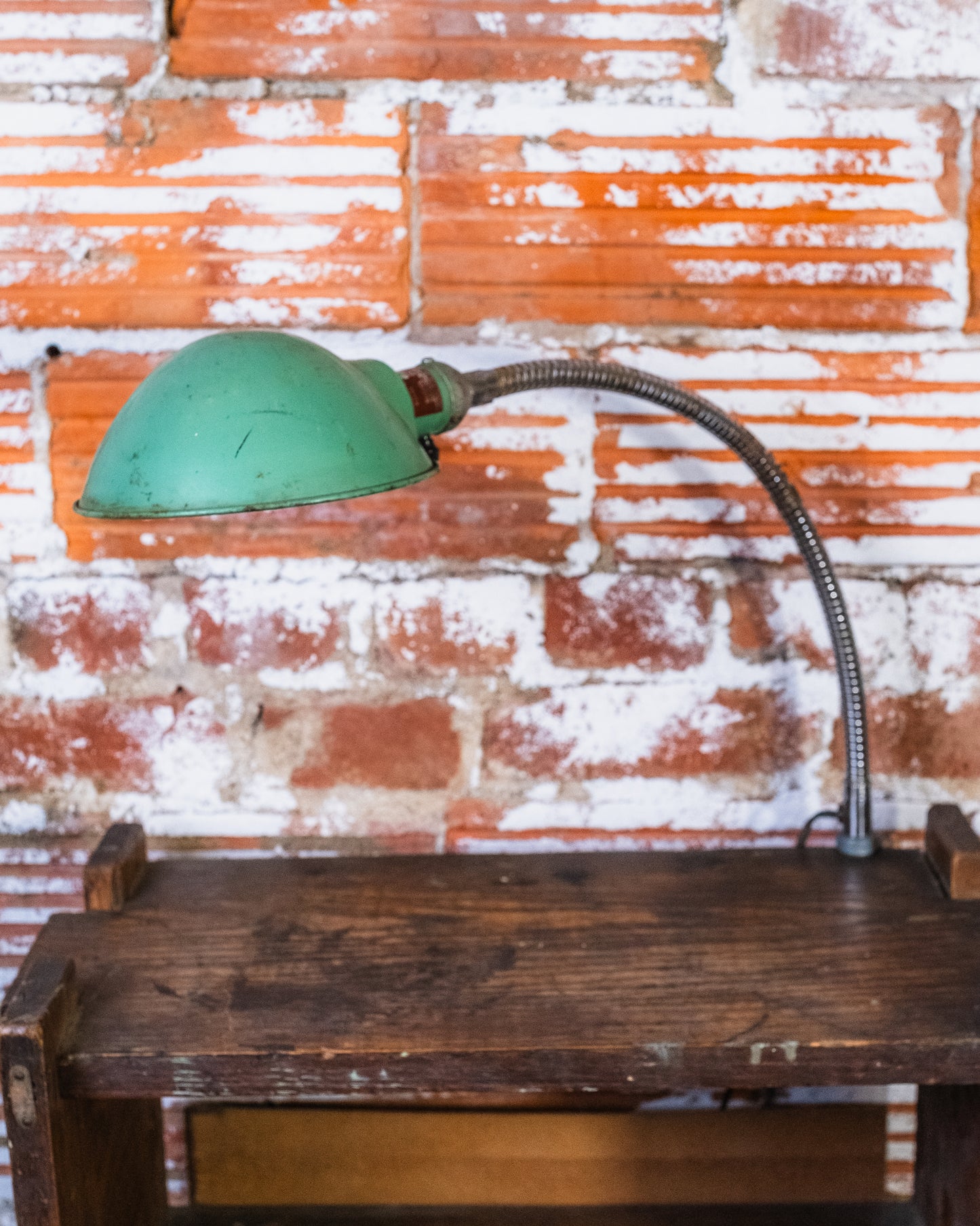 Vintage Dayton Electric Industrial Gooseneck Clamp-On Lamp