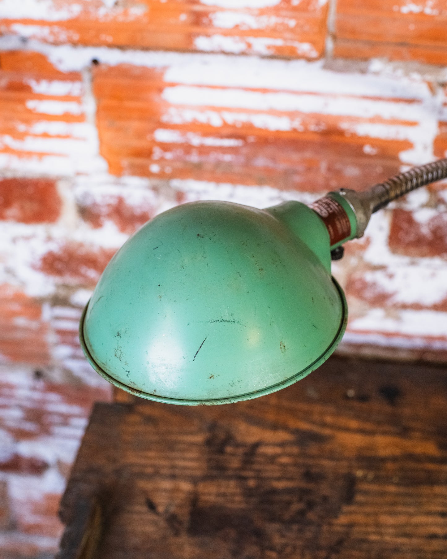 Vintage Dayton Electric Industrial Gooseneck Clamp-On Lamp