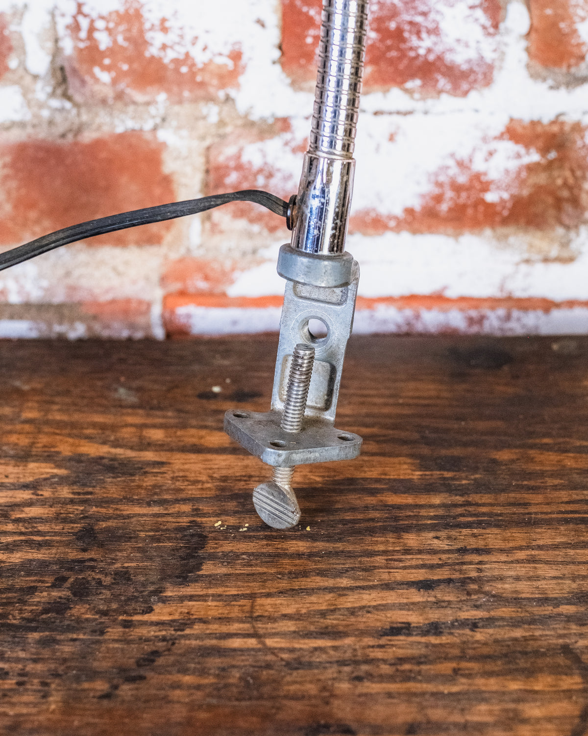 Vintage Dayton Electric Industrial Gooseneck Clamp-On Lamp