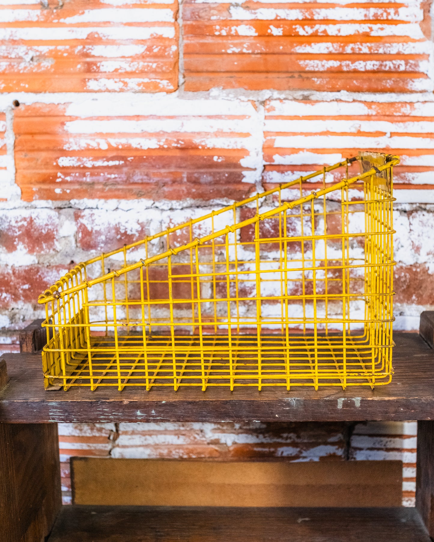 Vintage 1950s Scotch Cellophane Tape Yellow Wire Display Basket