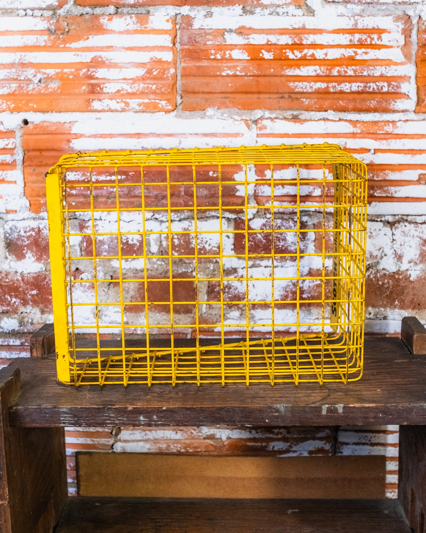 Vintage 1950s Scotch Cellophane Tape Yellow Wire Display Basket