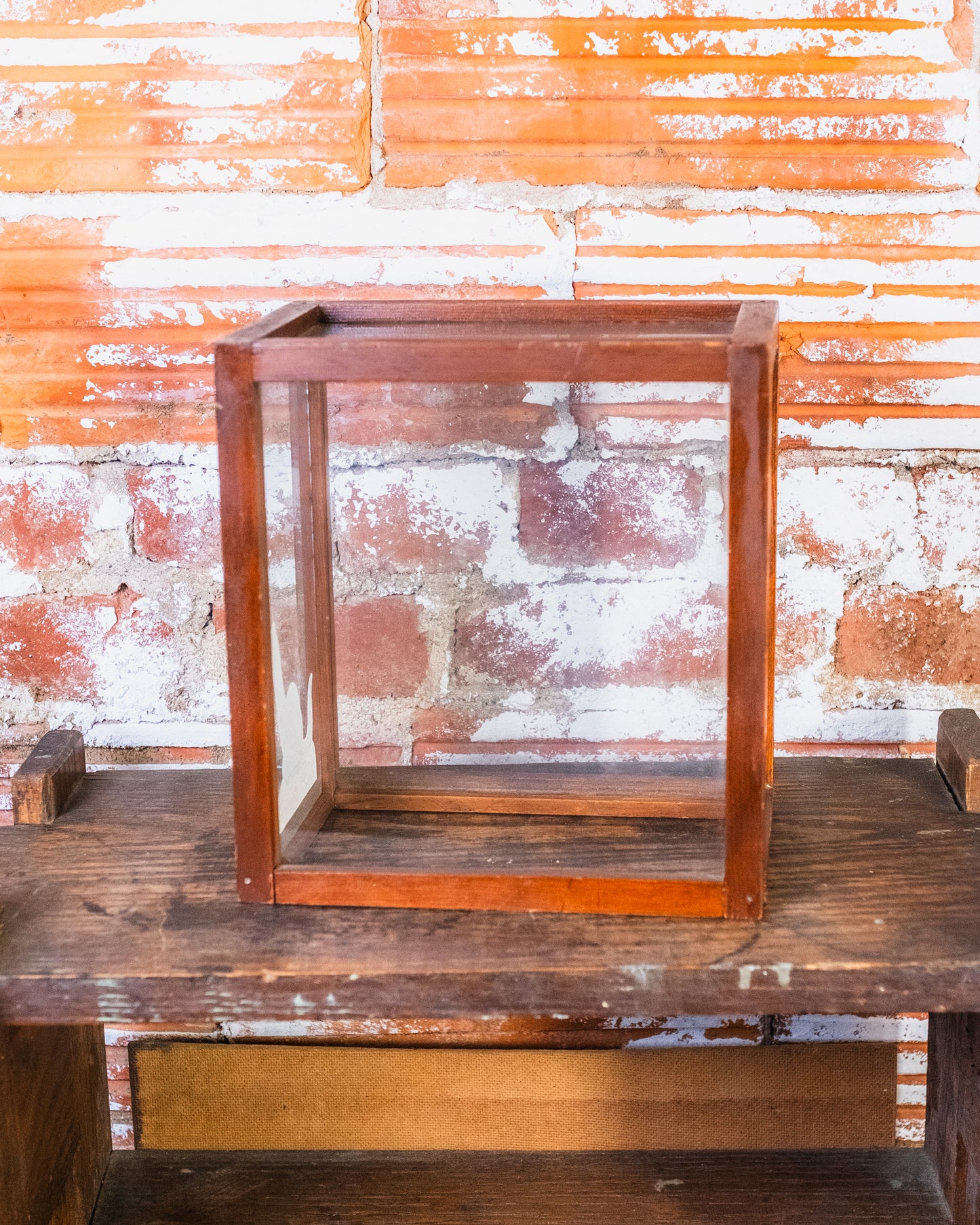 Antique Sinclair Decal Sticker Wooden Glass Tabletop Display Case
