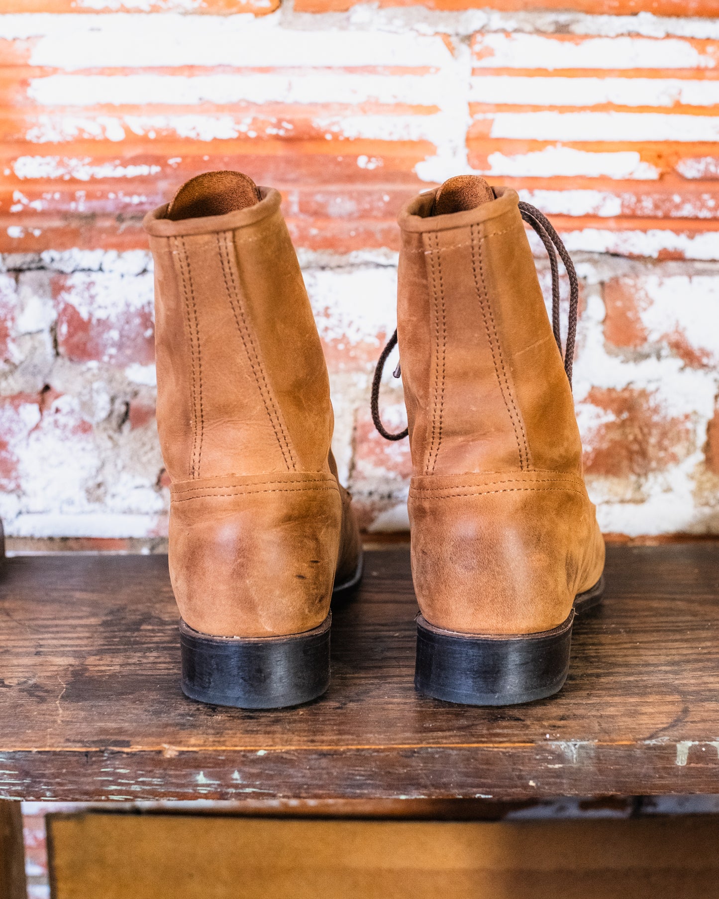Vintage Brown Leather Lace-Up Boots | Women’s 7