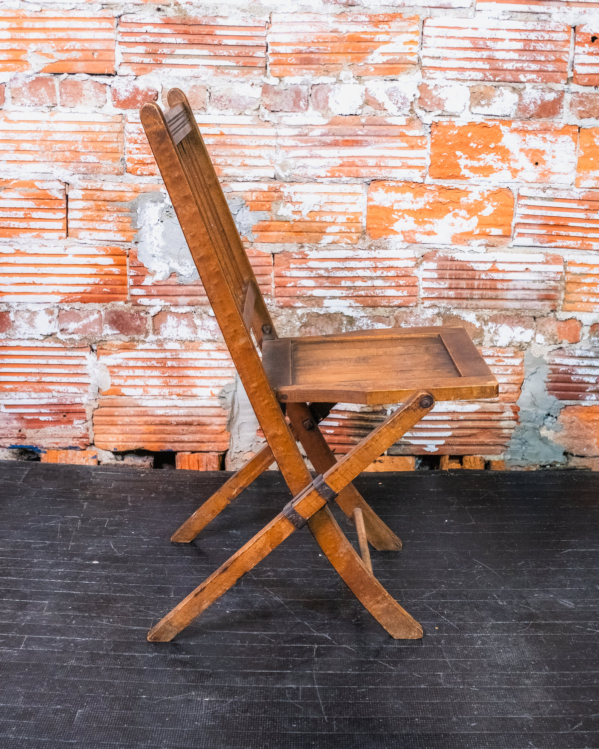 Antique Wooden Folding Chairs | Set of 2