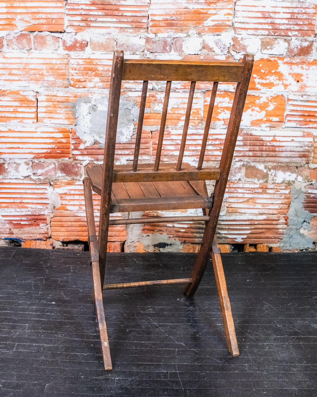 Antique Wooden Folding Chairs | Set of 2