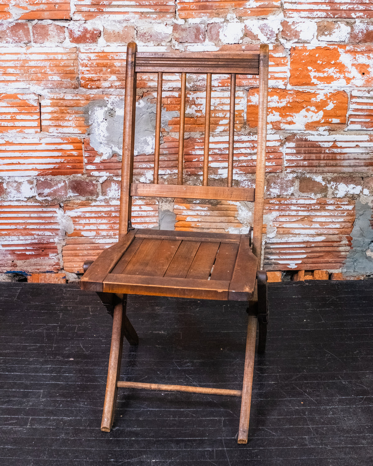 Antique Wooden Folding Chairs | Set of 2