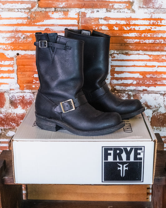 Frye Black Leather 12”R Engineer Boots | Women’s 7