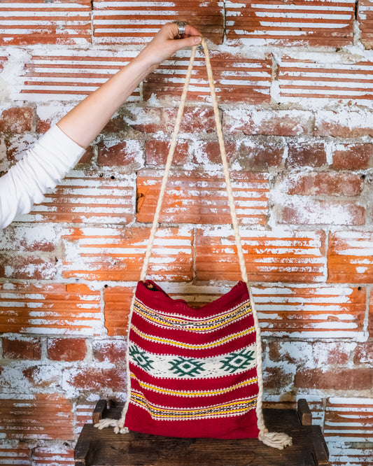 Vintage 1970s Greek Folk Woven Tagari Bag
