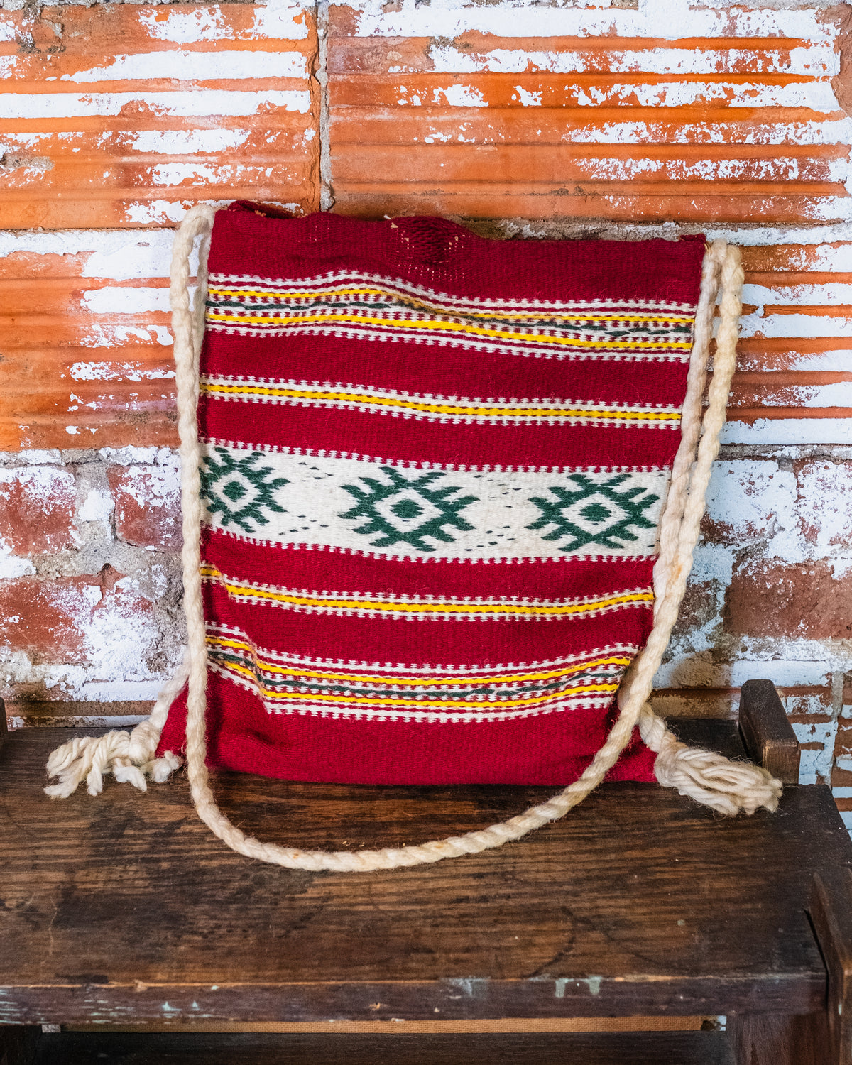 Vintage 1970s Greek Folk Woven Tagari Bag