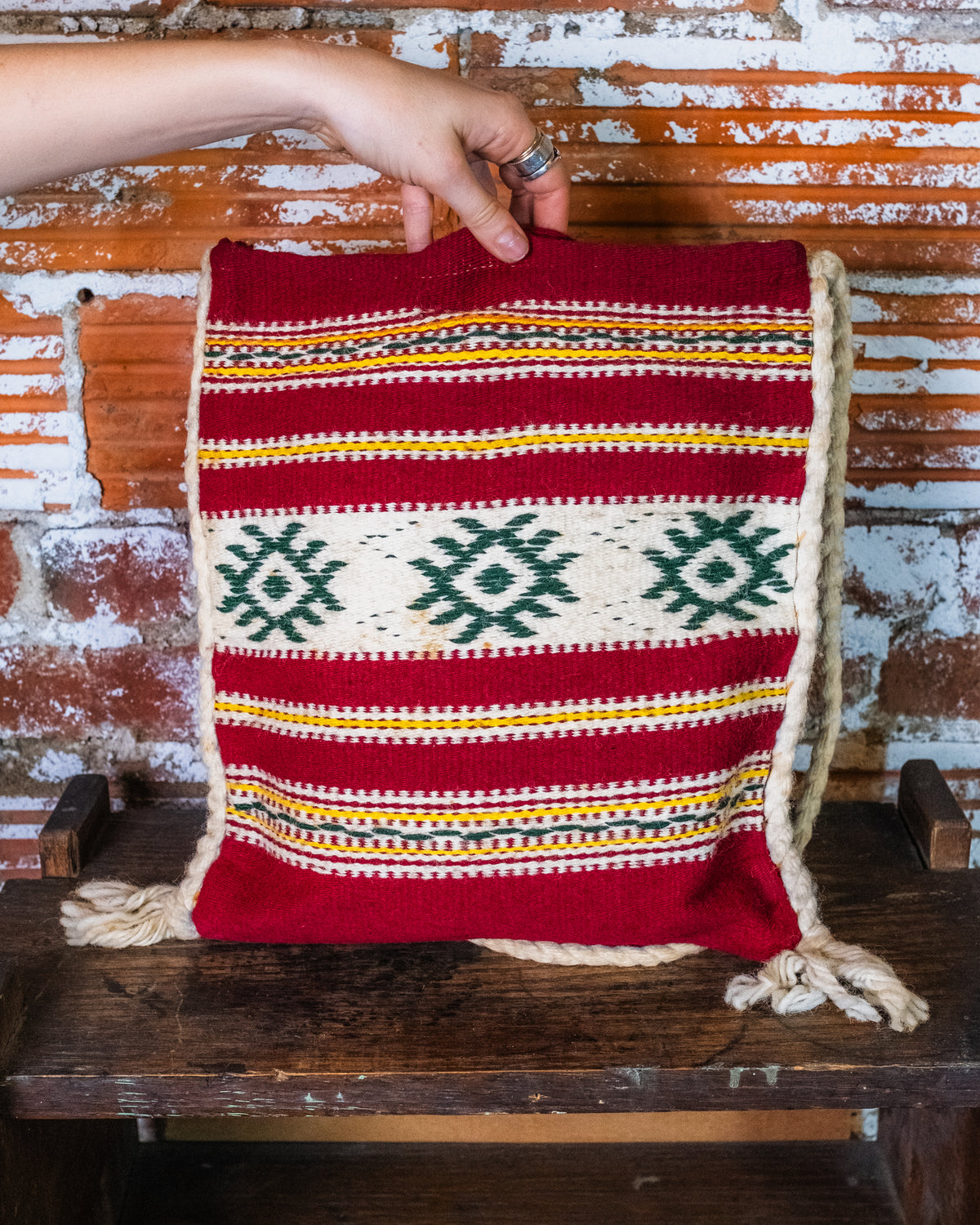 Vintage 1970s Greek Folk Woven Tagari Bag