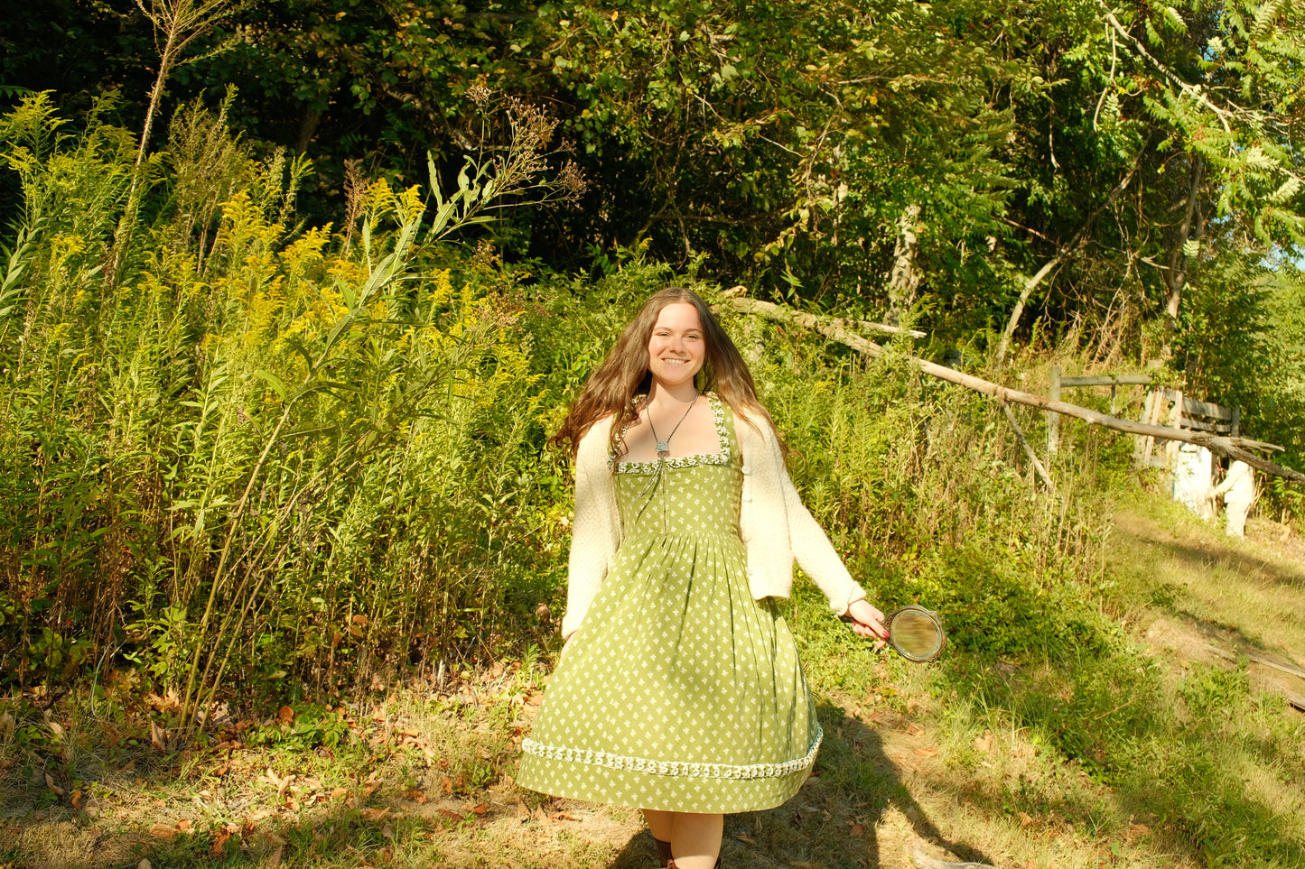 Vintage Cream Wool Cardigan with Pockets